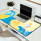 Hibiscus Lemon Botanical Pattern  Desk Mat Gallery Image 2