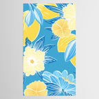 Hibiscus Lemon Botanical Pattern  Tablecloth Gallery Image 2