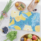 Hibiscus Lemon Botanical Pattern  Cutting Board Gallery Image 2