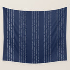Lines #5 (Navy) Wall Tapestry Gallery Image 4