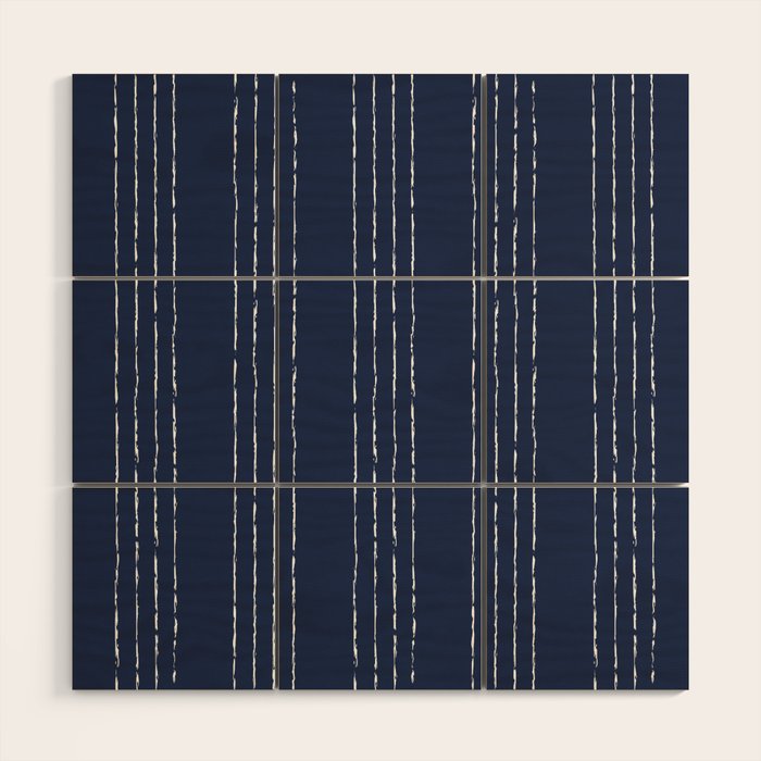 Lines #5 (Navy) Wood Wall Art Gallery Image 1