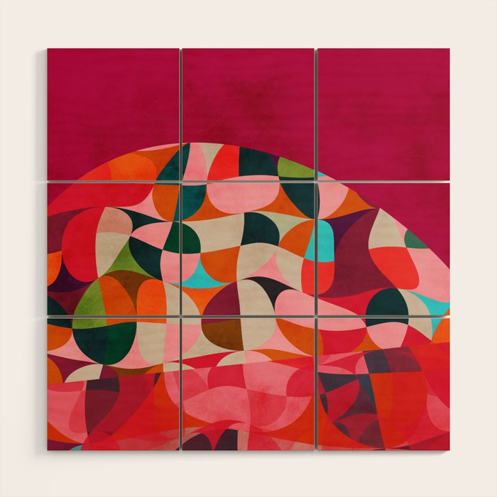 shapes abstract Wood Wall Art Gallery Image 1