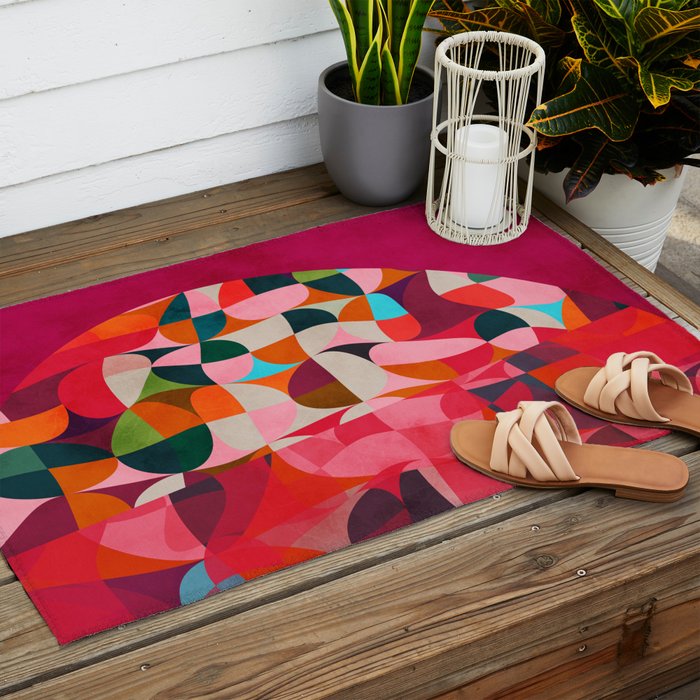 shapes abstract Outdoor Rug Gallery Image 2