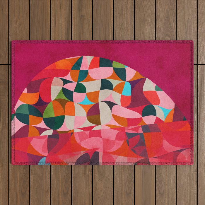 shapes abstract Outdoor Rug Gallery Image 1