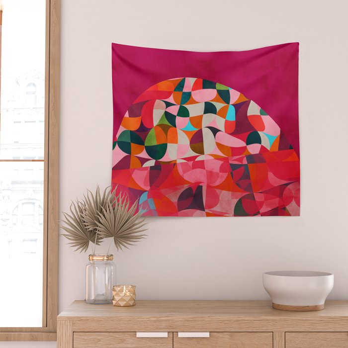 shapes abstract Wall Tapestry Gallery Image 2