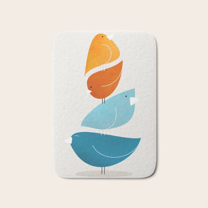 Bird Stack 4 Bath Mat Gallery Image 1