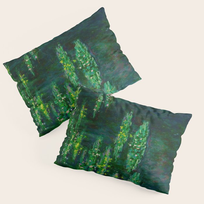 Claude Monet Impressionist Landscape Oil Painting Waterlilies Pillow Sham Gallery Image 1