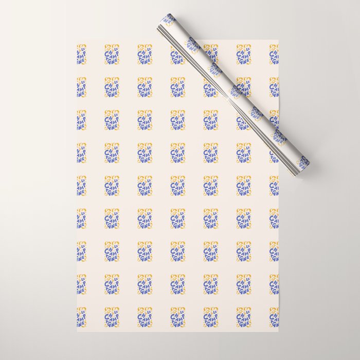 Le Champagne French Wrapping Paper Gallery Image 1