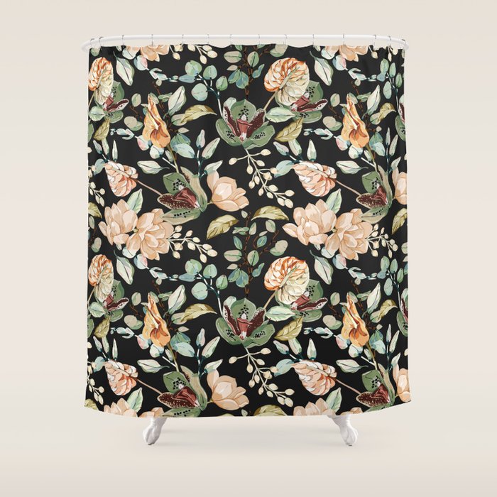 Lush colorful exotic garden C Shower Curtain Gallery Image 1