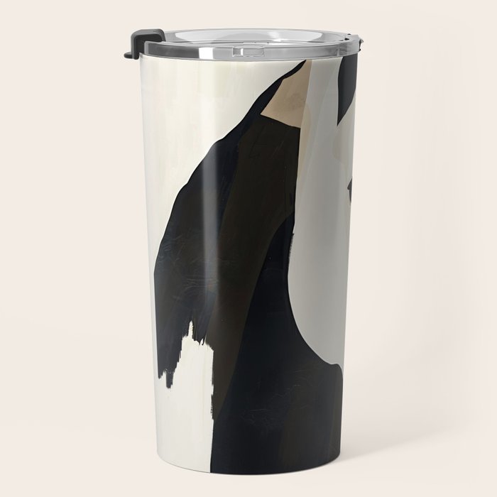 Horse in Black and White Travel Mug Gallery Image 3