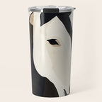 Horse in Black and White Travel Mug Gallery Image 1