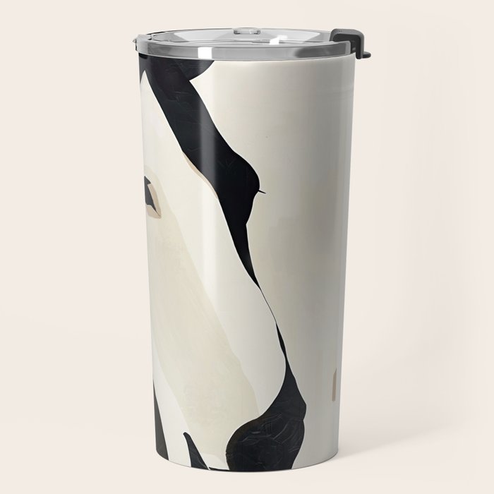 Horse in Black and White Travel Mug Gallery Image 2