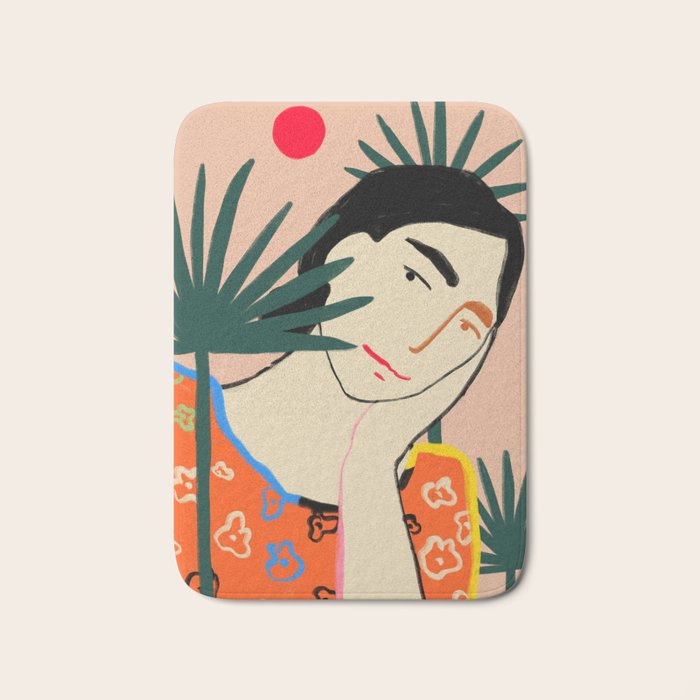 VACATION MOOD Bath Mat Gallery Image 1
