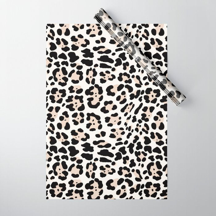 Snow Leopard Faux Wrapping Paper Gallery Image 1