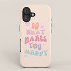 Danish Pastel Retro Inspirational Quote iPhone Case Gallery Image 1