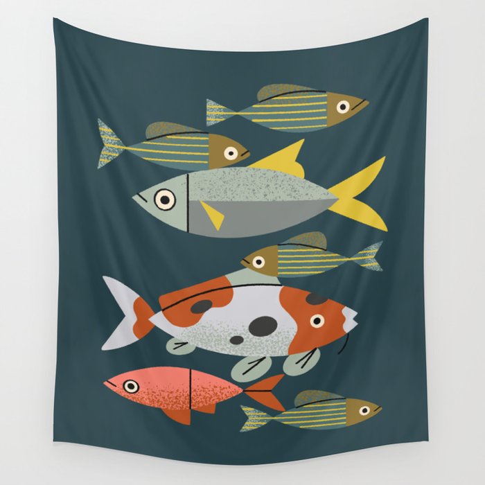 Pond Fishes Wall Tapestry Gallery Image 4