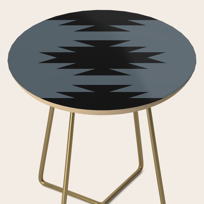 Geometric Southwestern Minimalism - Neutral Blue Side Table Gallery Image 2