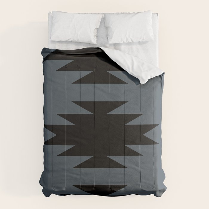 Geometric Southwestern Minimalism - Neutral Blue Comforter Gallery Image 6