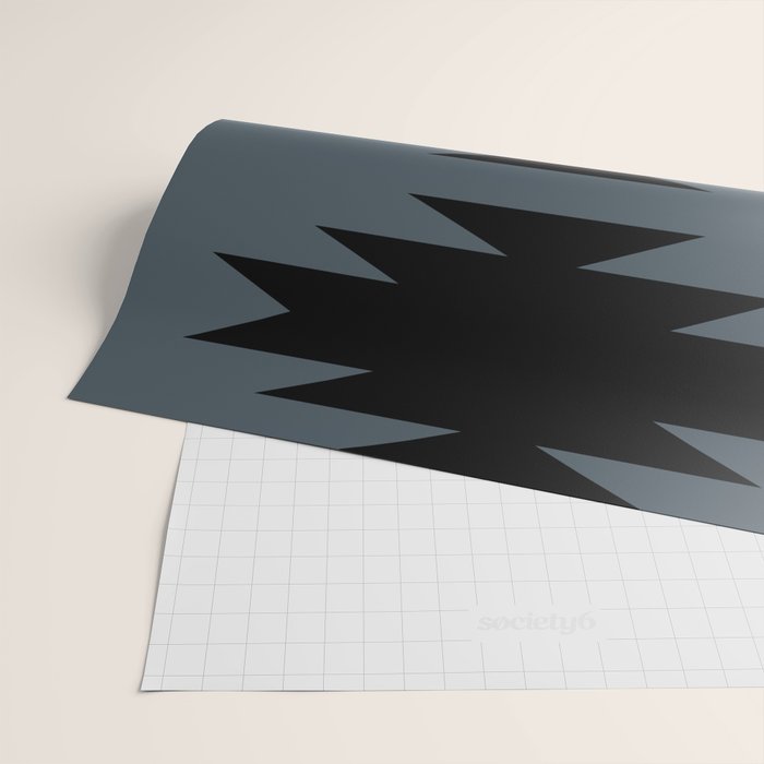 Geometric Southwestern Minimalism - Neutral Blue Wrapping Paper Gallery Image 2