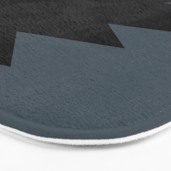 Geometric Southwestern Minimalism - Neutral Blue Bath Mat Gallery Image 3