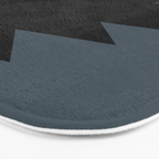 Geometric Southwestern Minimalism - Neutral Blue Bath Mat Gallery Image 3