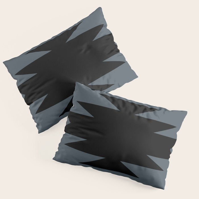 Geometric Southwestern Minimalism - Neutral Blue Pillow Sham Gallery Image 3