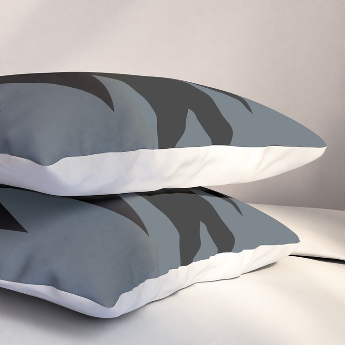 Geometric Southwestern Minimalism - Neutral Blue Pillow Sham Gallery Image 3