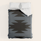 Geometric Southwestern Minimalism - Neutral Blue Duvet Cover Gallery Image 6
