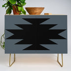 Geometric Southwestern Minimalism - Neutral Blue Credenza Gallery Image 1