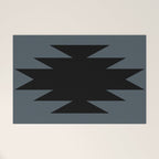 Geometric Southwestern Minimalism - Neutral Blue Welcome Mat Gallery Image 1