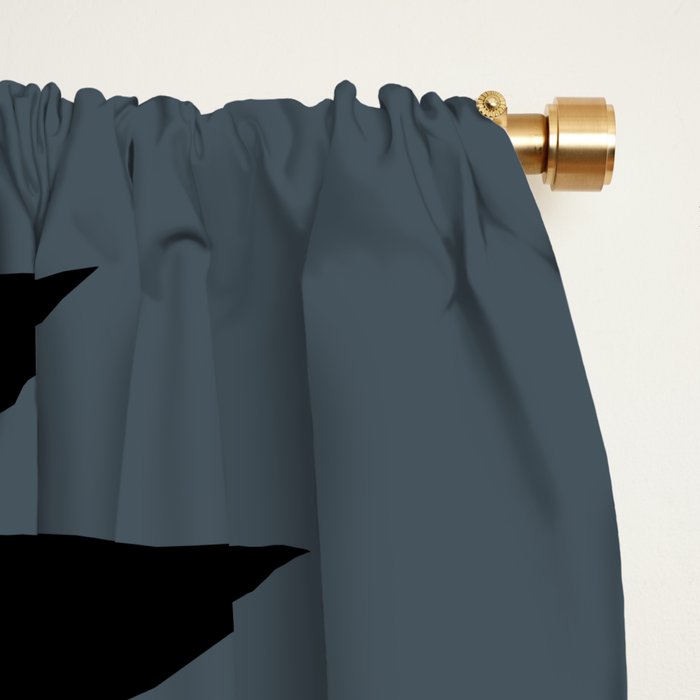 Geometric Southwestern Minimalism - Neutral Blue Window Curtain Gallery Image 2