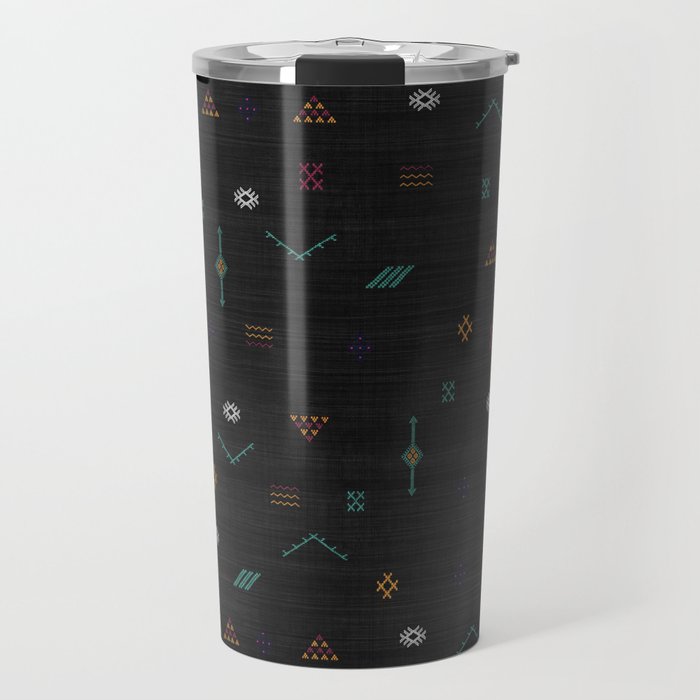 Cactus Silk In Black Travel Mug Gallery Image 1