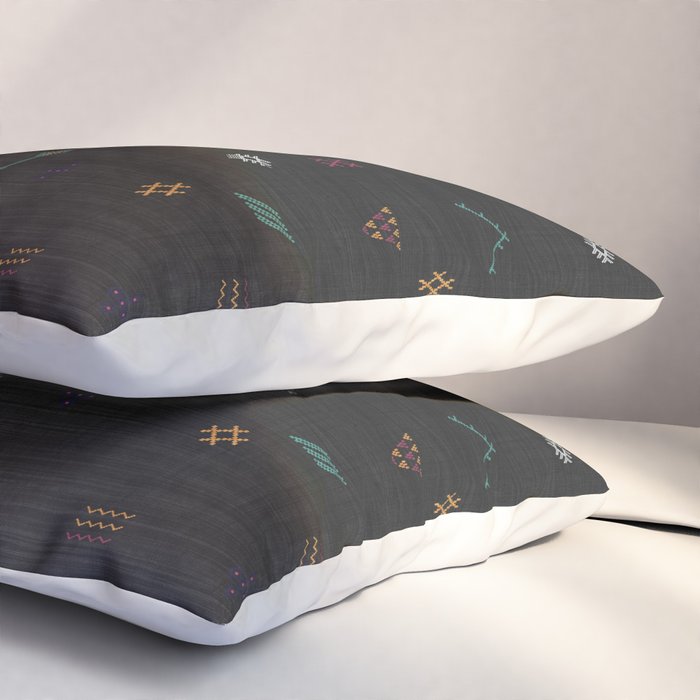 Cactus Silk In Black Pillow Sham Gallery Image 3