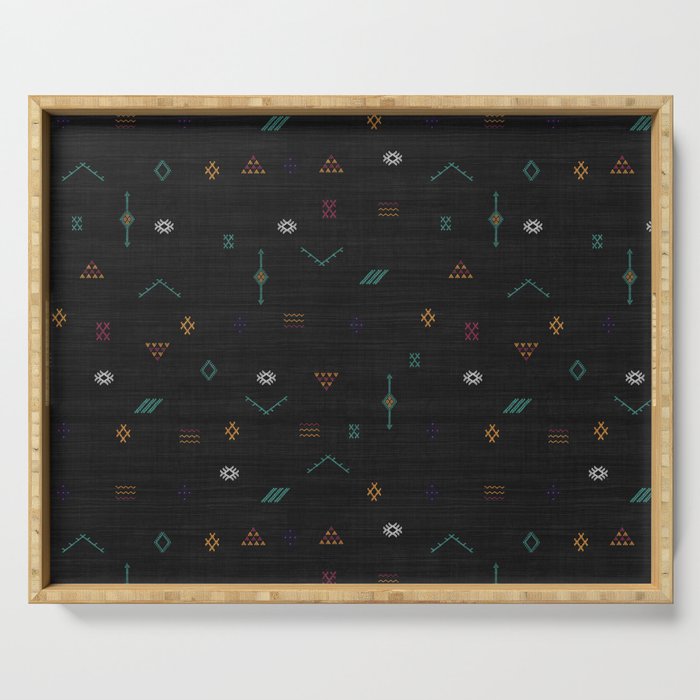 Cactus Silk In Black Serving Tray Gallery Image 1