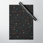Cactus Silk In Black Wrapping Paper Gallery Image 1
