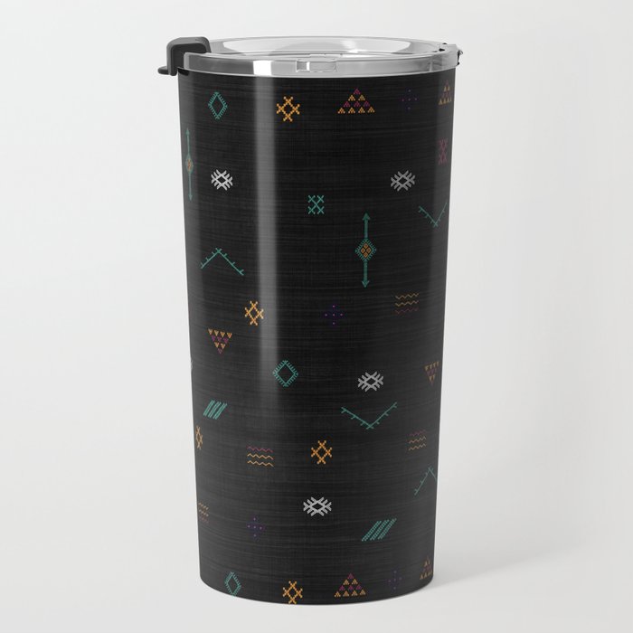 Cactus Silk In Black Travel Mug Gallery Image 3