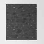 Cactus Silk In Black Throw Blanket Gallery Image 2