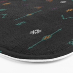 Cactus Silk In Black Bath Mat Gallery Image 3