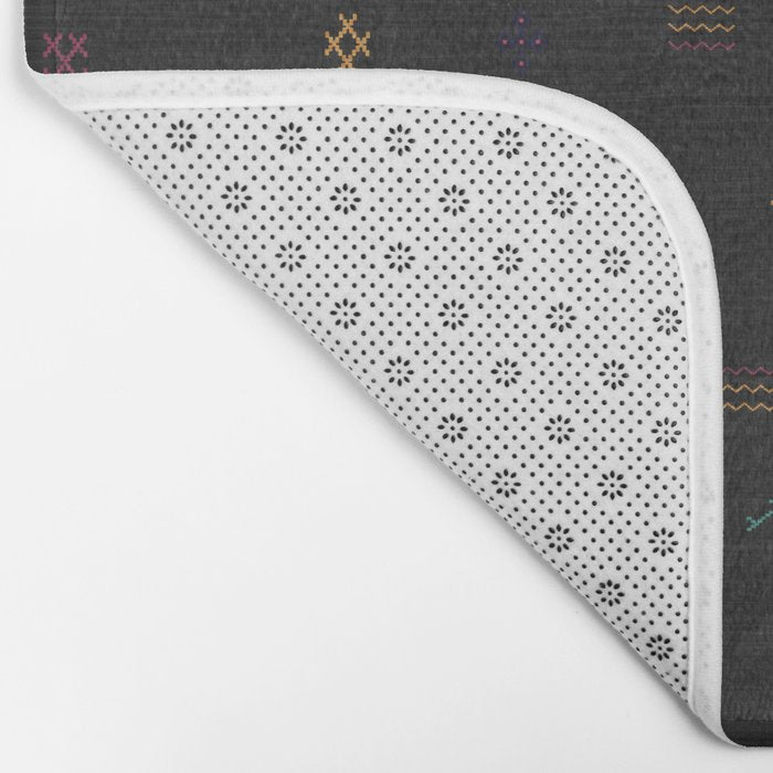 Cactus Silk In Black Bath Mat Gallery Image 2