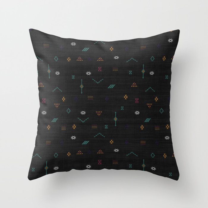 Cactus Silk In Black Throw Pillow Gallery Image 6