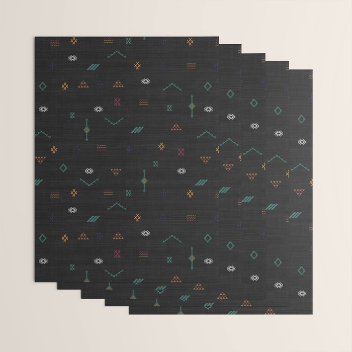 Cactus Silk In Black Wrapping Paper Gallery Image 3