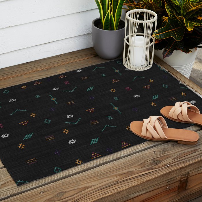 Cactus Silk In Black Outdoor Rug Gallery Image 2