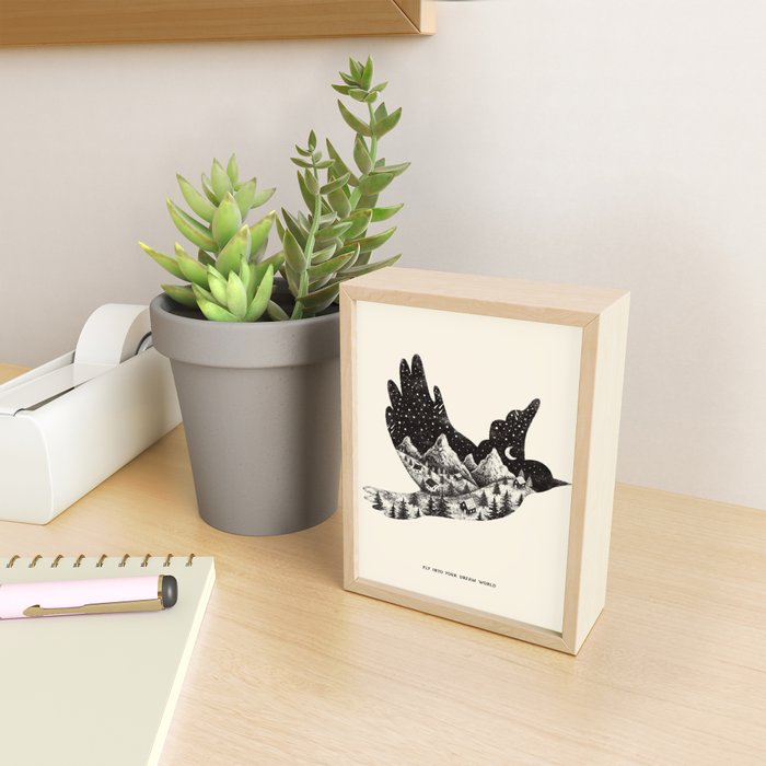 FLY INTO YOUR DREAM WORLD Mini Art Print Gallery Image 2