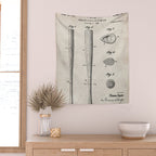 Baseball Bat Patent - Baseball Art - Antique Wall Tapestry Gallery Image 2