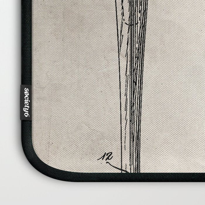Baseball Bat Patent - Baseball Art - Antique Laptop Sleeve Gallery Image 3