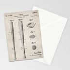 Baseball Bat Patent - Baseball Art - Antique Stationery Card Gallery Image 2