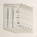 Baseball Bat Patent - Baseball Art - Antique Wrapping Paper Gallery Image 3