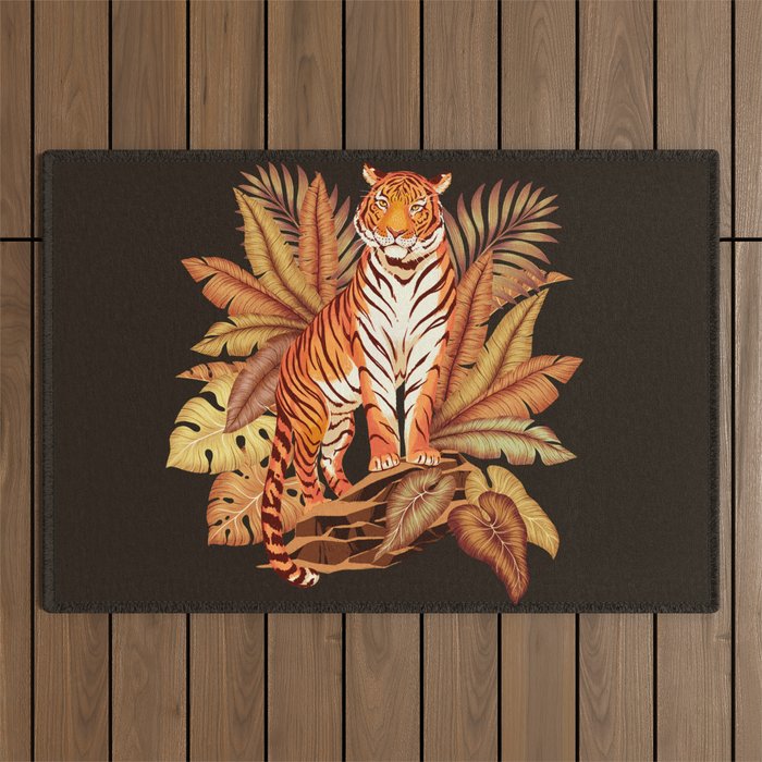 Autumn Jungle Tiger Outdoor Rug Gallery Image 1