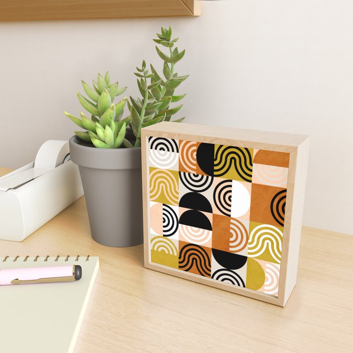 abstract checker lines modern Mini Art Print Gallery Image 2