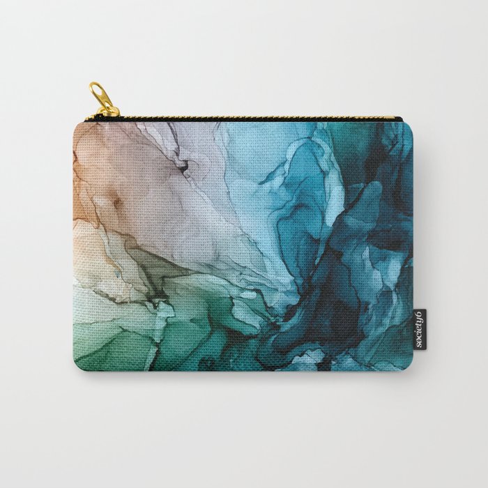 Salty Shores Abstract Painting Carry All Pouch Gallery Image 1